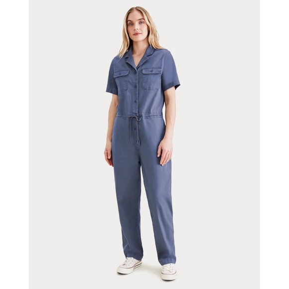Dockers Pants & Jumpsuits New Dockers Navy Blue Utility Jumpsuit